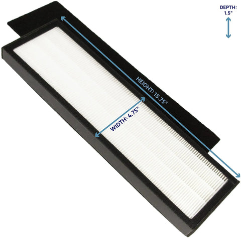 HEPA Filter B Replacement For GermGuardian FLT4825 AC4825 AC4900CA and Compatible PureGuardian AP2200CA Air Purifiers, 15.75 x 4.75 in