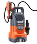 1HP Submersible Sump Pump With Float For Clean And Dirty Water 4500 GPH Portable Electric Water Transfer Pump in orange