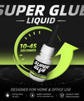 Bottle of All Purpose Super Glue For Plastic, Wood, Leather, Jewelry And Paper, 2610 PSI Bond In Seconds, Quick Cure 10-45 Seconds.