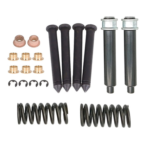 Door Hinge Spring Pin And Bushing Repair Kit For Classic American Cars 1968 To 1979 Fits Camaro Firebird And Nova components displayed