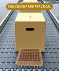 Two Pack Cardboard Box Dividers For Shipping And Logistics Kraft Paper Packaging Separators With Heavy Duty Protection And Reusable Design A No Brainer Solution For Fragile Glassware Kitchen Supplies And Electronics. cardboard dividers in box on conveyor