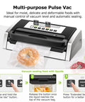 Globefish Technology Vacuum Sealer Machine for Home Kitchens, bagel sealing tutorial, built-in cutter, bag storage