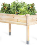 Heavy Duty Raised Garden Bed on Legs 331 lb capacity 48 by 24 by 31 inches large planter box for vegetables and herbs outdoor use