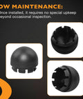 Close-up views of Marine Propeller Lock Set Featuring Three Quarter Inch 16 Thread Locking Nut With Free Spinning Collar For Mercury MerCruiser And OMC parts.