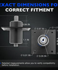 Beefed Up Blade Drive Spindle Replacement dimensions for Swisher Zero Turn Lawn Mowers with 60 Inch Cut and 27HP Motor