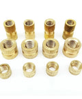 Knurled Threaded Inserts In Solid Brass M1.6 Through M5 For 3D Printer Builds Hot Melt Thread Insertion And Injection Molding 10 Or 25 Piece Pack