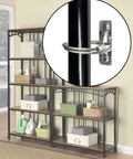 Heavy Duty Stainless Steel Anti Tip Furniture Anchors For Baby Proofing And Child Home Safety Rock Solid Earthquake Straps securing a shelf.