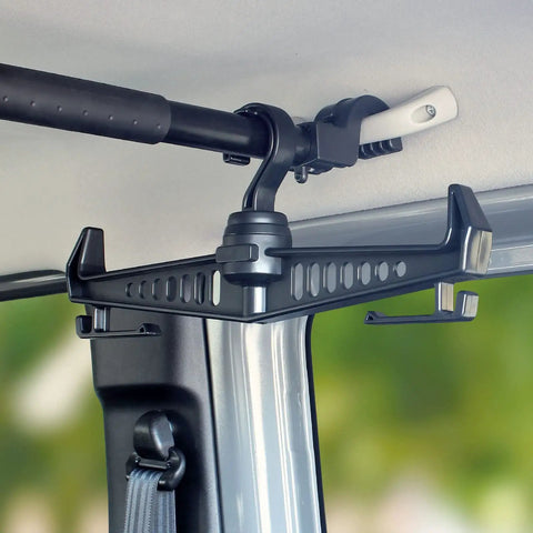 Heavy Duty Tactical Gear Hanger For Vest And Body Armor With 360 Degree Rotatable Hook I Beam Design Multipurpose Plastic Hanger in use