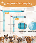 Heavy Duty Dog Seat Belt Harness For Car With Adjustable Reflective Bungee Leash And Headrest Restraint showing adjustable lengths.