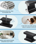 Six Pack Matte Black Solid Cabinet Knobs For Kitchen Cabinets Cupboards Drawers And Dressers Built To Last Zinc Alloy Hardware With One Hole And One And A Half Inch Overall Length displayed with features and usage.