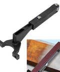 Knockout Belt Sander Attachment For Angle Grinder, Bandfile Conversion Kit with black steel mount for precision sanding.
