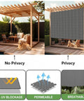 90 Percent UV Blocking Sun Shade Cloth 10x15 Feet With D Rings For Pergola Garden Patio Deck Backyard Breathable UV Resistant Cover Gray