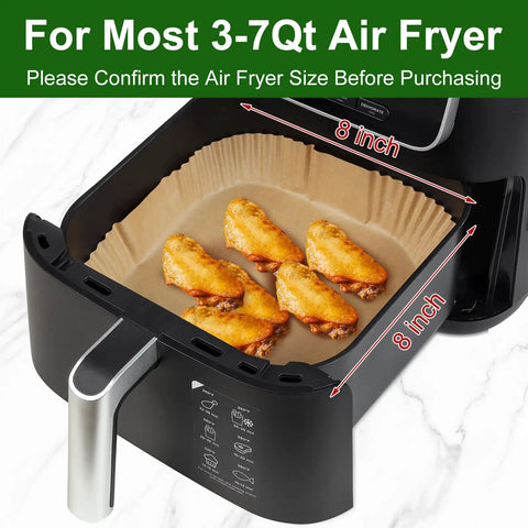 125 Pack Disposable Air Fryer Parchment Paper Liners For Ninja Pro AF141 AF142 AG301, round bowl design, in air fryer basket
