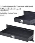 Magnetic Toolbox Tray Set With Two Heavy Duty Rubber Coated Trays Can And Screwdriver Caddy Paper Towel Holder Garage Storage Organizer