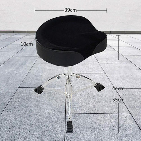 Kick Back And Crush Your Next Jam With This Dope Motorcycle Style Drum Throne Featuring A Plush Suede Cushion And Easy Height Adjustments 39cm seat