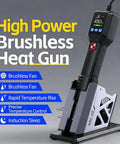 Close-up of 550W 2-In-1 Hot Air Rework Station with LCD Display showing 450°C, highlighting brushless heat gun features.