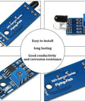 Four views of IR obstacle avoidance sensor module from 20 Piece Dope IR Infrared Obstacle Avoidance Sensor Module Kit for Arduino and robots.