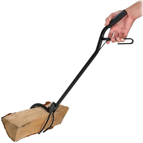 36 Inch Steel Log Tongs For Fire Pit Maneuvering Hot Embers Safely Easy Grip Handle Makes Tending Backyard Campfires A Breeze Weekend Warrior Approved Tool For Rearranging Seasoned Logs Without Burning Your Mitts During Cozy Nights Outdoors