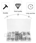 Cabilock 200 Piece Steel Compression And Extension Springs Assortment Kit For Heavy Duty Industrial Repairs Mechanical Maintenance And Auto Engines Rust Resistant Small Spring Set in plastic organizer