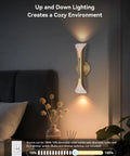 Gold Movie Theater Style Wall Sconce With Up And Down Lighting Dimmable Indoor Mid Century Modern Wall Light in bedroom