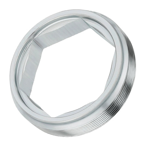 Close-up of the Steering Stem Bearing Holder Nut for Yamaha ATV Models Banshee YFZ350 Big Bear 350 with threaded edges.