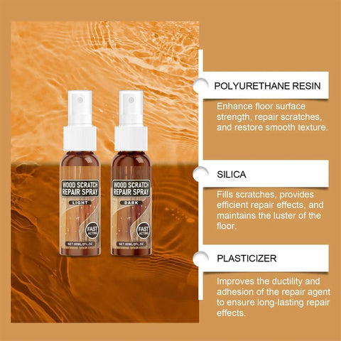 Wood Scratch Repair Spray For Furniture And Floors, Quick Fix That Restores Finish, Eliminates Scratches, Adds Natural Shine