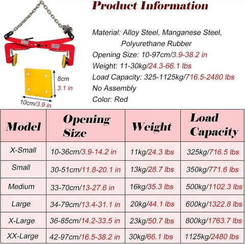 Heavy Duty Adjustable Stone Lifting Clamps For Vertical Plate Clamping And Rigging Features Alloy Steel Chain Links Adjusts 14.2 To 33.5 Inches For A Rock Solid Grip That Makes Moving Heavy Slabs A Total No Sweat Gig On Your Next Big Project