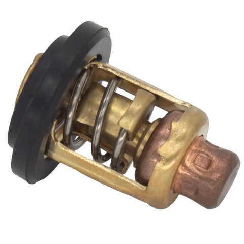 Close-up of a thermostat from Two Pack Plug N Play 143 Degree Fahrenheit Thermostats And Seals Kit For V6 Outboard Motors 135 150 175 200 HP Replacement 75692Q2 75692 Q2 Seals Included For Easy Fit And Reliable Temperature Control