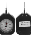 Dial Tension Gauge 500G High Accuracy Tension Meter Tester With Dual Pointer Portable Gram Force Gauge Tensiometer For Electronic Switches Relays Micro Switches And Spring Tension Testing, black ABS+alloy, front and back