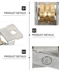 Built Tough Double Wheel Sliding Patio Door Rollers With Stainless Steel Pulley Set close-up showing brass and stainless steel details for smooth sliding.