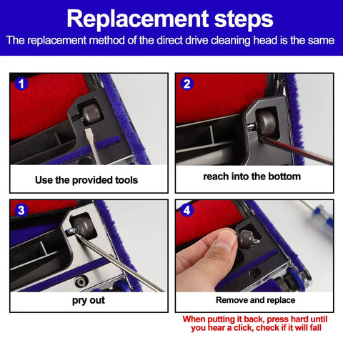 Soft Plush Strips Plus Front Roller Axle Replacement Kit For Dyson V6 V7 Direct Drive Cleaner Head Keeps Suction Smooth Reduces Resistance Easy DIY Install Durable Maintenance Part For Daily Cleaning