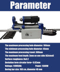 HQHAOTWU industrial line boring machine with blue frame and silver control box, mounted motor, long boring bar