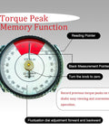 0-100 Nm Dial Indicator Torque Wrench For Accurate Torque Testing Indicating Torquemeter Precision TLB Tool With Adjustable Zero Handy Wrench Design For DIYers And Pros, dial gauge close-up