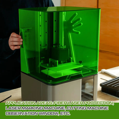 Pro Grade High Power Laser Safety Shield For Infrared And UV Visible Light 800 To 1100Nm OD6 Plus Acrylic Protection Panel in use