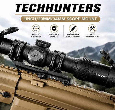 Rugged 30mm Picatinny Cantilever Scope Mount for Precision Rifles, 1.43 Inch Center Height, CNC Machined 6061 T6 Aluminum