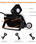 Heavy Duty Motion Sensor Outdoor Lights 30W LED Flood Lamp design with adjustable mounting options and heat sink features.