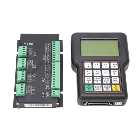 Offline DSP CNC Pro Grade Engraving Machine Handheld Controller 24V With 8 Core CPU Motion Control Dual High Precision And High Speed Modes Complete Connection Accessories USB U Disk File Reading Hardware Lock Encryption For Flexible On Site Carving, controller and module