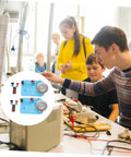 Students using Two Piece Physics Experiment Electric Bell Electromagnet Teaching Instrument For Junior Students Ideal Classroom Lab Tool