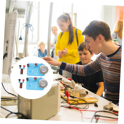 Students using Two Piece Physics Experiment Electric Bell Electromagnet Teaching Instrument For Junior Students Ideal Classroom Lab Tool
