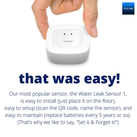 Smart Home Starter Kit With Hub And Two Water Leak Sensors LoRa Range Up To Quarter Mile Open Air Real Time Alerts Via SMS
