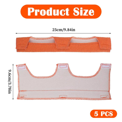 5 Pack Hard Hat Liner Sweat Bands Washable Flame Retardant Cotton Welding Helmet Sweat Bands showing size and dimensions