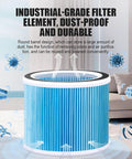 Pro Level Manicure Nail Vacuum Cleaner With Dimmable LED Lamp And Washable Reusable Filter For Zero Mess Dust Extraction And Glitter Cleanup Slick Adjustable Arm For Badass Salon Station Setup, showing round industrial-grade filter.