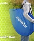 Person carrying bag for Two Pack Pop Up 4Ft Soccer Goals for Kids, Easy Setup, Portable Backyard Training Nets with 8 Field Cones and Stakes