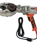 Portable Electric Rebar Socket Screw Wrench With 2600W Pure Copper Motor, Steady Double Chuck, Adjustable Torque And Speed For 16 To 40Mm Steel Bars, Real Deal Rig For Hardcode Job Sites - Side view showing motor and grip.