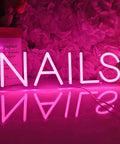 LED Neon Nail Sign Pink Lights For Nail Spa Beauty Salon Studio USB Powered 5V Dimmer Switch 15.75 Inch Indoor Wall Art