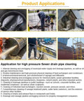 Heavy Duty High Pressure Hydro Jet Drain Cleaner For Sewer Lines And Underground Pipelines Pro Grade Pipe Cleaning System applications