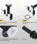 Installation steps for Seven Eighths Inch Mini Bike Throttle Assembly And Throttle Linkage Kit For Predator 212 196cc engine parts.
