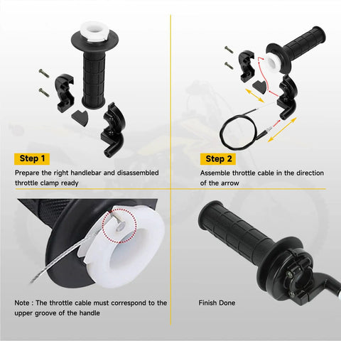 Installation steps for Seven Eighths Inch Mini Bike Throttle Assembly And Throttle Linkage Kit For Predator 212 196cc engine parts.
