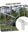 Rugged As Nails Scaffolding Locking Pins Made From Heavy Duty Steel Q235 Set Of Twenty Detachable Coupling Fasteners close-up in scaffolding.