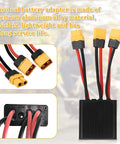 Dual Battery Parallel Connector For Electric Bikes 20V-72V DC Power Kit With XT60 Plug 40A showing cables and connectors